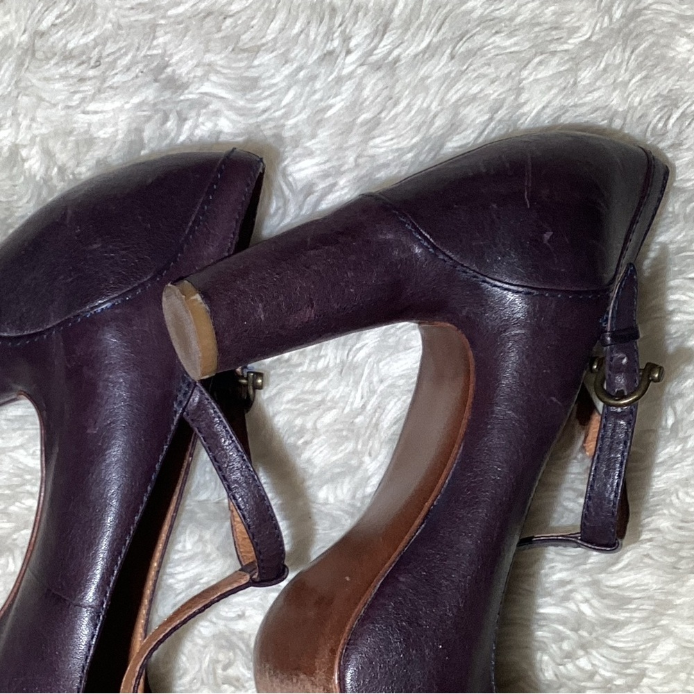 Frye T- strap leather womens Mary Jane Women's Shoes size 8 - Picture 4 of 5